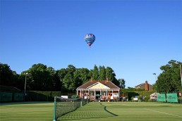 RAF balloon over Halton Tennis Centre