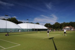 Tennis courts and air domes