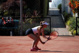 Player on clay court
