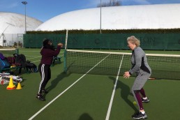 Tennis games during Community Tennis at Halton