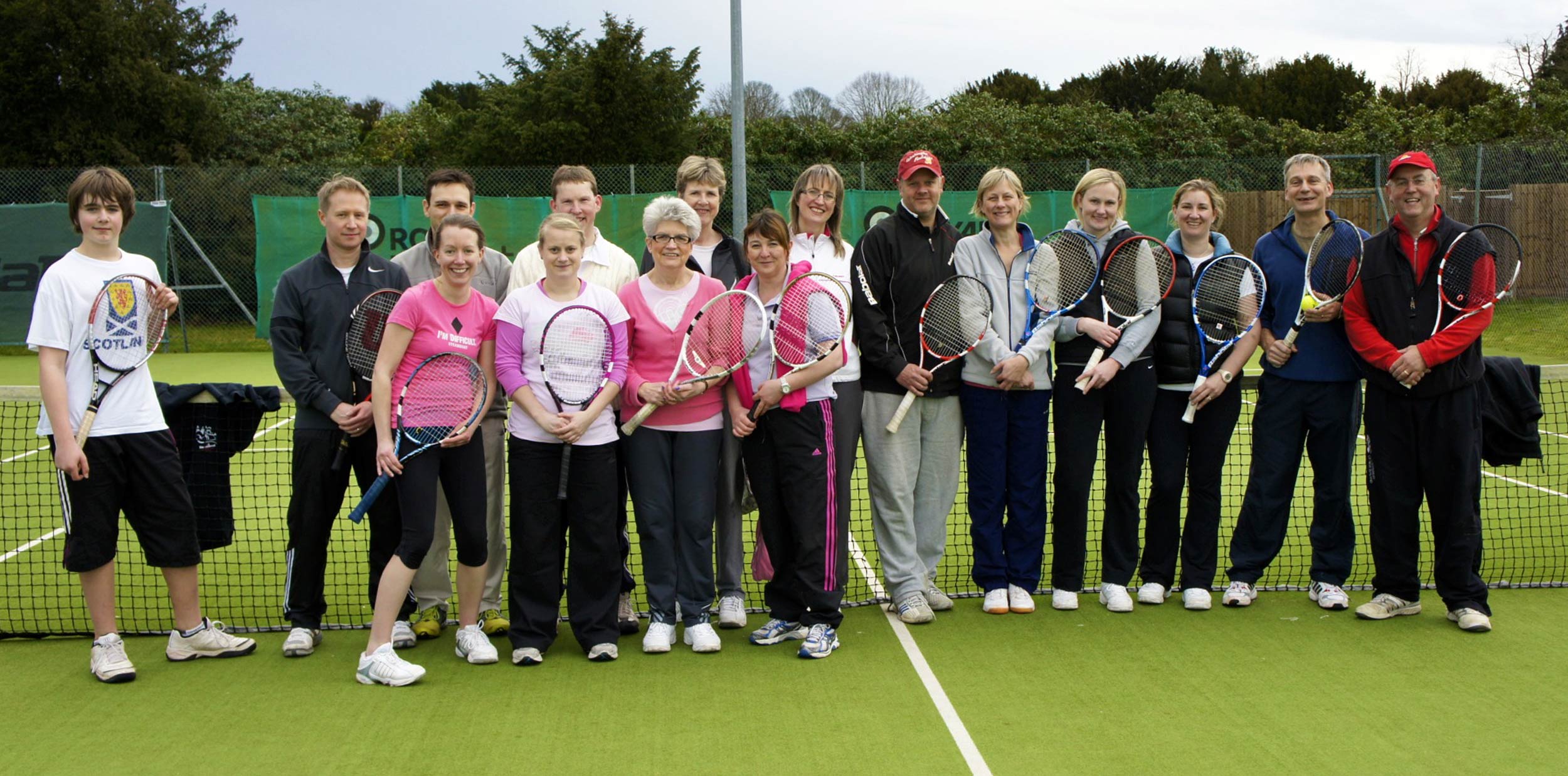Rusty Rackets group on Halton's courts